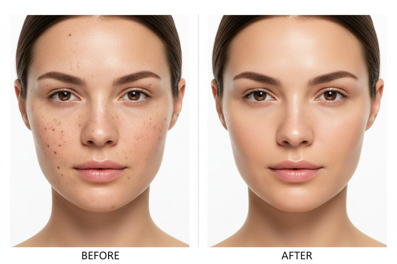 before and after pigmentation